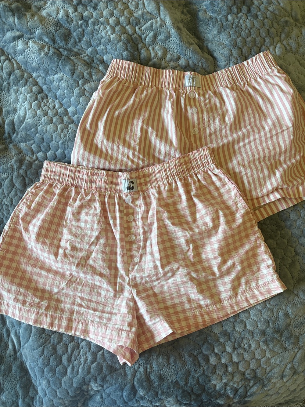 Gingham and striped short set